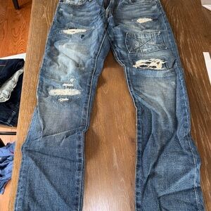 Polo Ralph Lauren Men's Distressed Blue Jeans